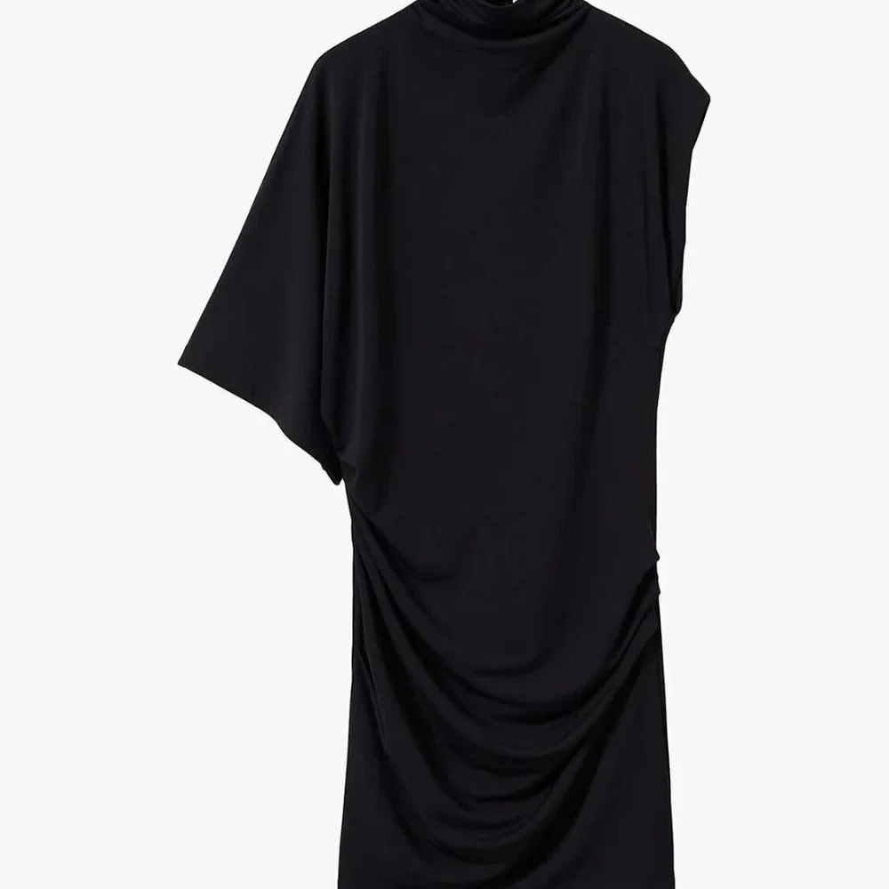 Mango - Asymetrical sleeve Mini Dress - size 0 - Picture 4 of 8
